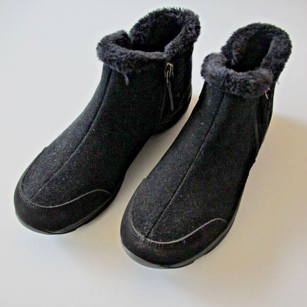 Women's Size 8N Easy Spirit Women's  se Elinot Side Zip Black‎ Ankle Booties